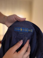 Camisa Ralph Lauren Azul Marinho Logo Amarelo | Oversized Vintage Preppy