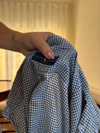 Camisa Ralph Lauren Xadrez Vichy Azul e Branco | Oversized Vintage Preppy