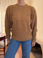 Camisola Polo Ralph Lauren Lambswool Camel | Cable Knit Vintage Preppy