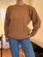 Camisola Polo Ralph Lauren Lambswool Camel | Cable Knit Vintage Preppy