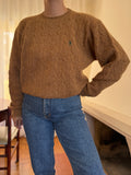 Camisola Polo Ralph Lauren Lambswool Camel | Cable Knit Vintage Preppy