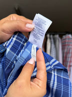 Camisa Ralph Lauren Azul Slim Fit 100% Algodão - Tamanho L