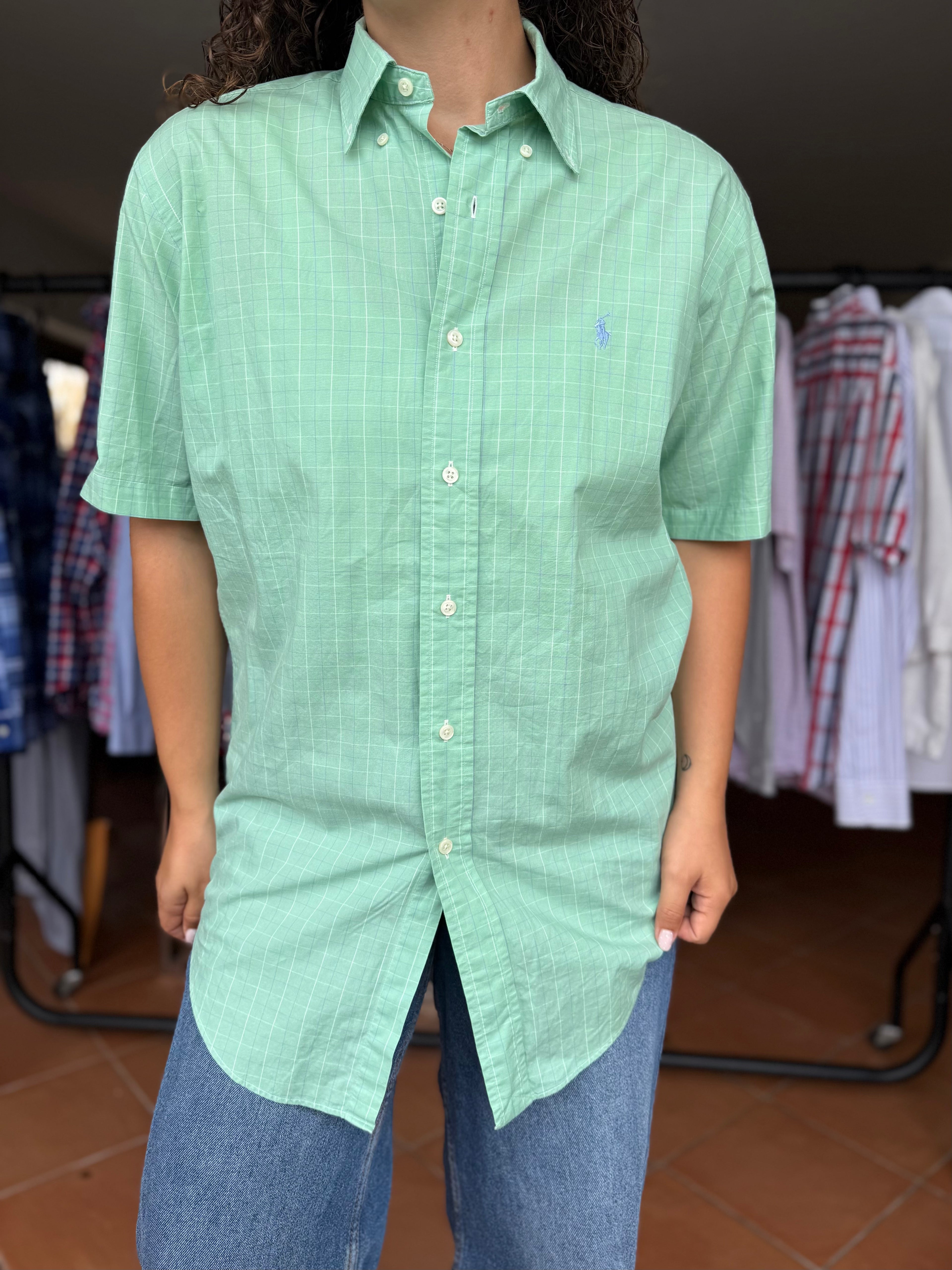 Camisa Ralph Lauren Verde Yarmouth 100% Algodão - Tamanho L