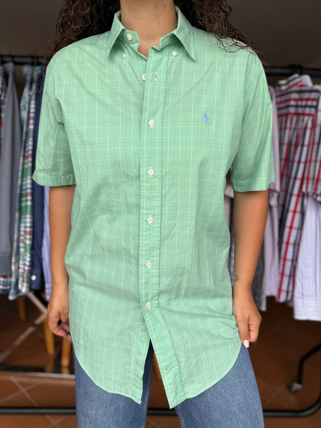 Camisa Ralph Lauren Verde Yarmouth 100% Algodão - Tamanho L