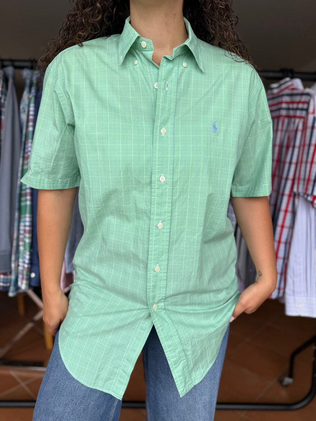 Camisa Ralph Lauren Verde Yarmouth 100% Algodão - Tamanho L