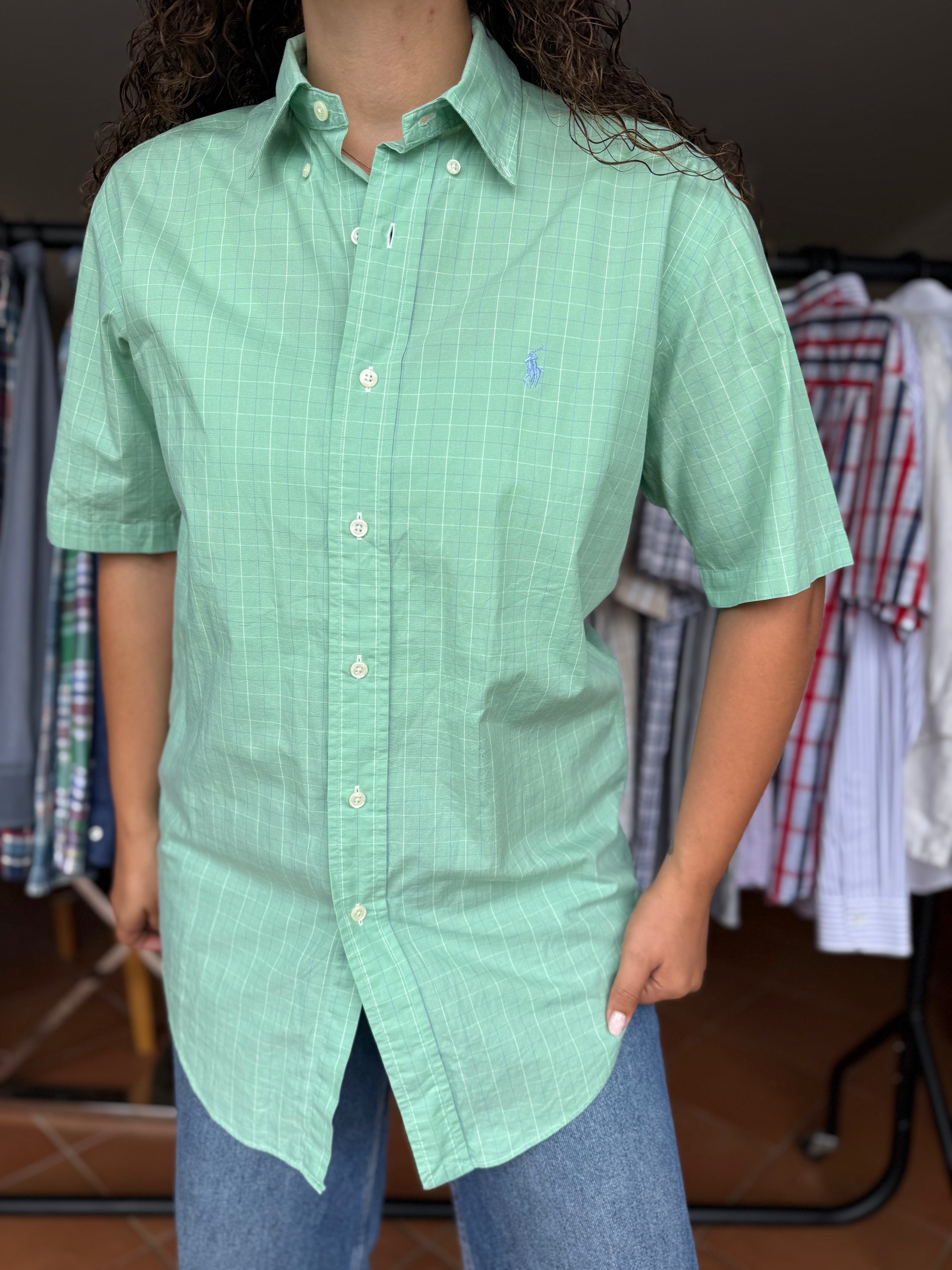 Camisa Ralph Lauren Verde Yarmouth 100% Algodão - Tamanho L