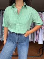 Camisa Ralph Lauren Verde Yarmouth 100% Algodão - Tamanho L