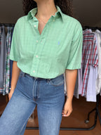 Camisa Ralph Lauren Verde Yarmouth 100% Algodão - Tamanho L