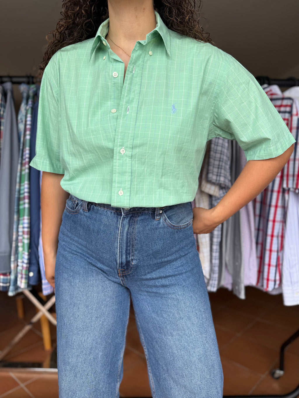 Camisa Ralph Lauren Verde Yarmouth 100% Algodão - Tamanho L