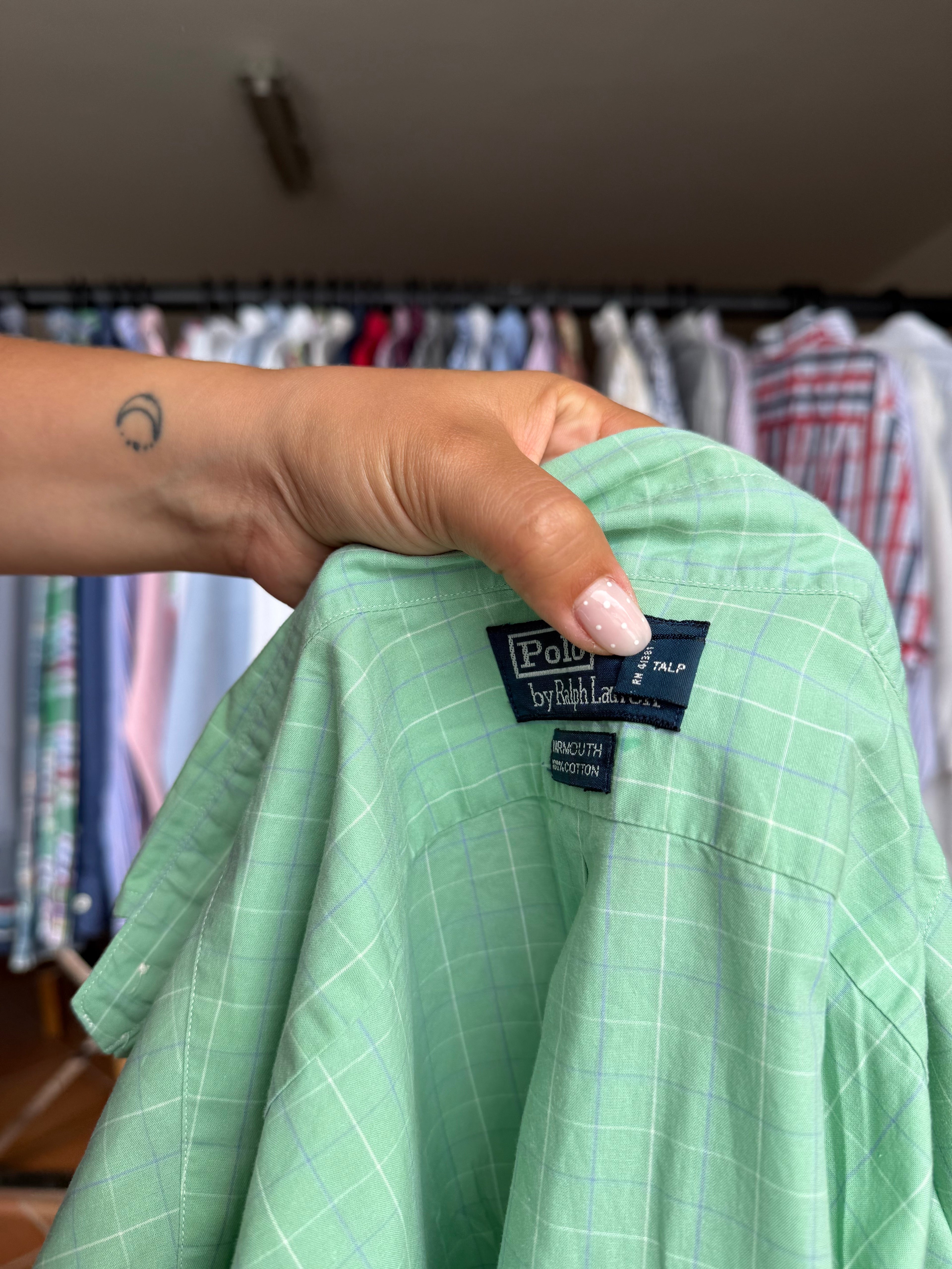 Camisa Ralph Lauren Verde Yarmouth 100% Algodão - Tamanho L