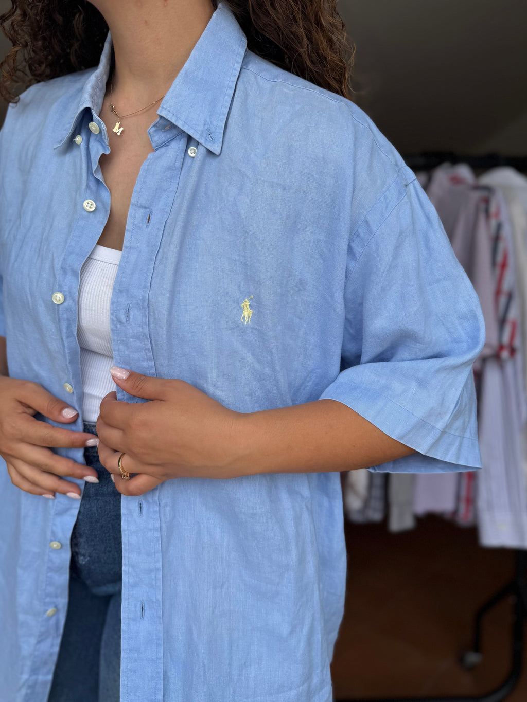 Camisa Polo Ralph Lauren 100% Linho - Tamanho L
