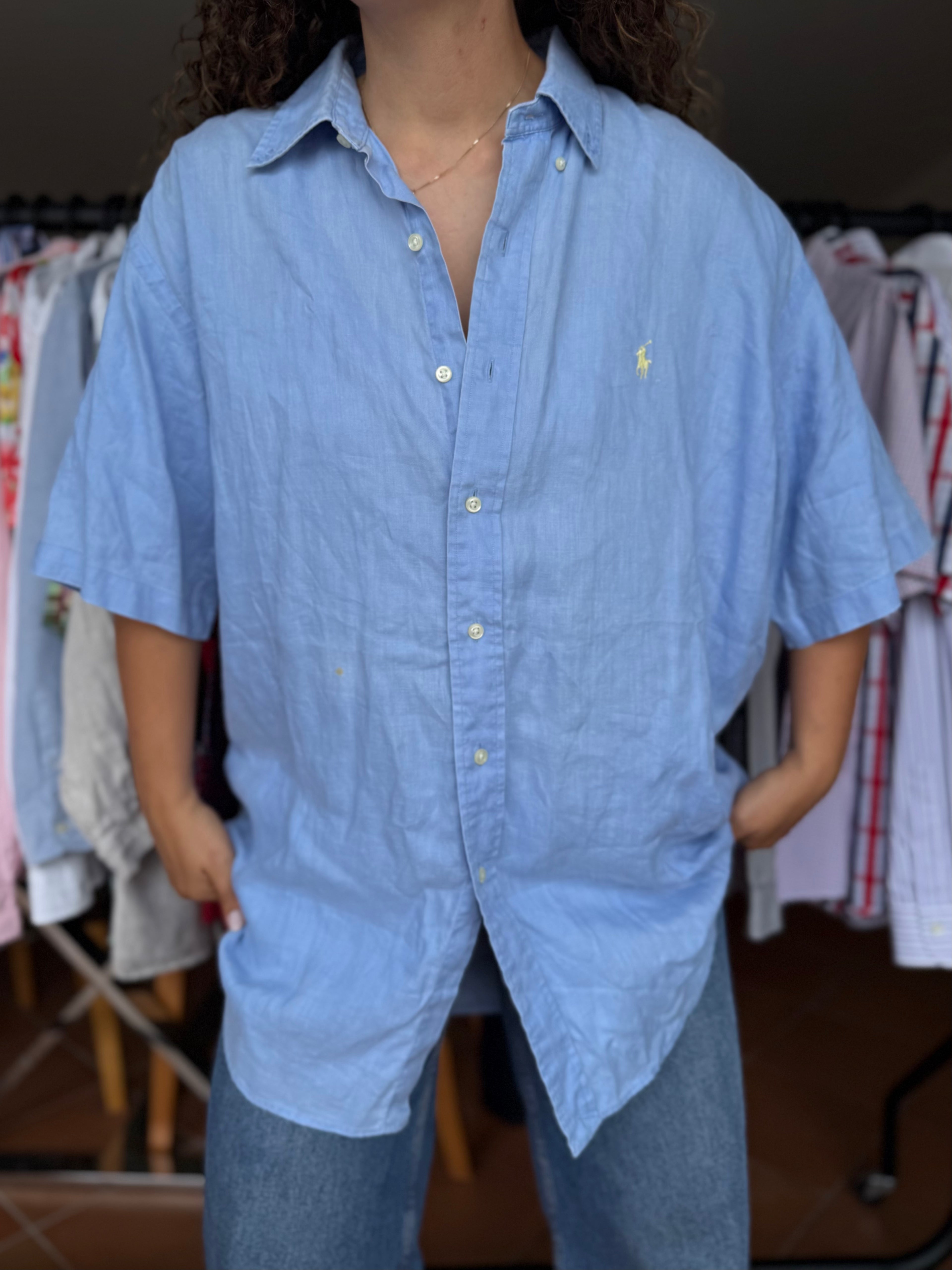 Camisa Polo Ralph Lauren 100% Linho - Tamanho L