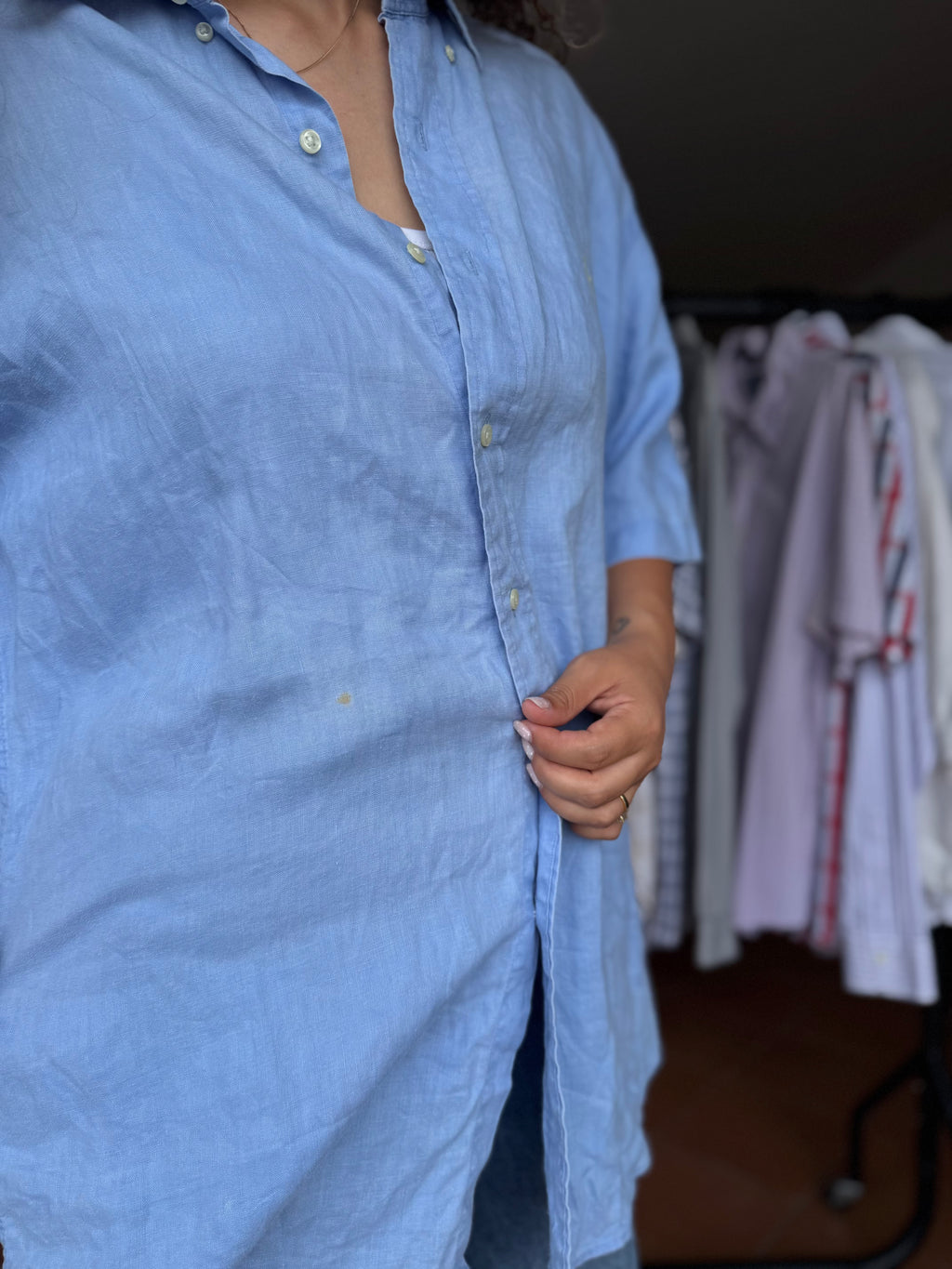 Camisa Polo Ralph Lauren 100% Linho - Tamanho L
