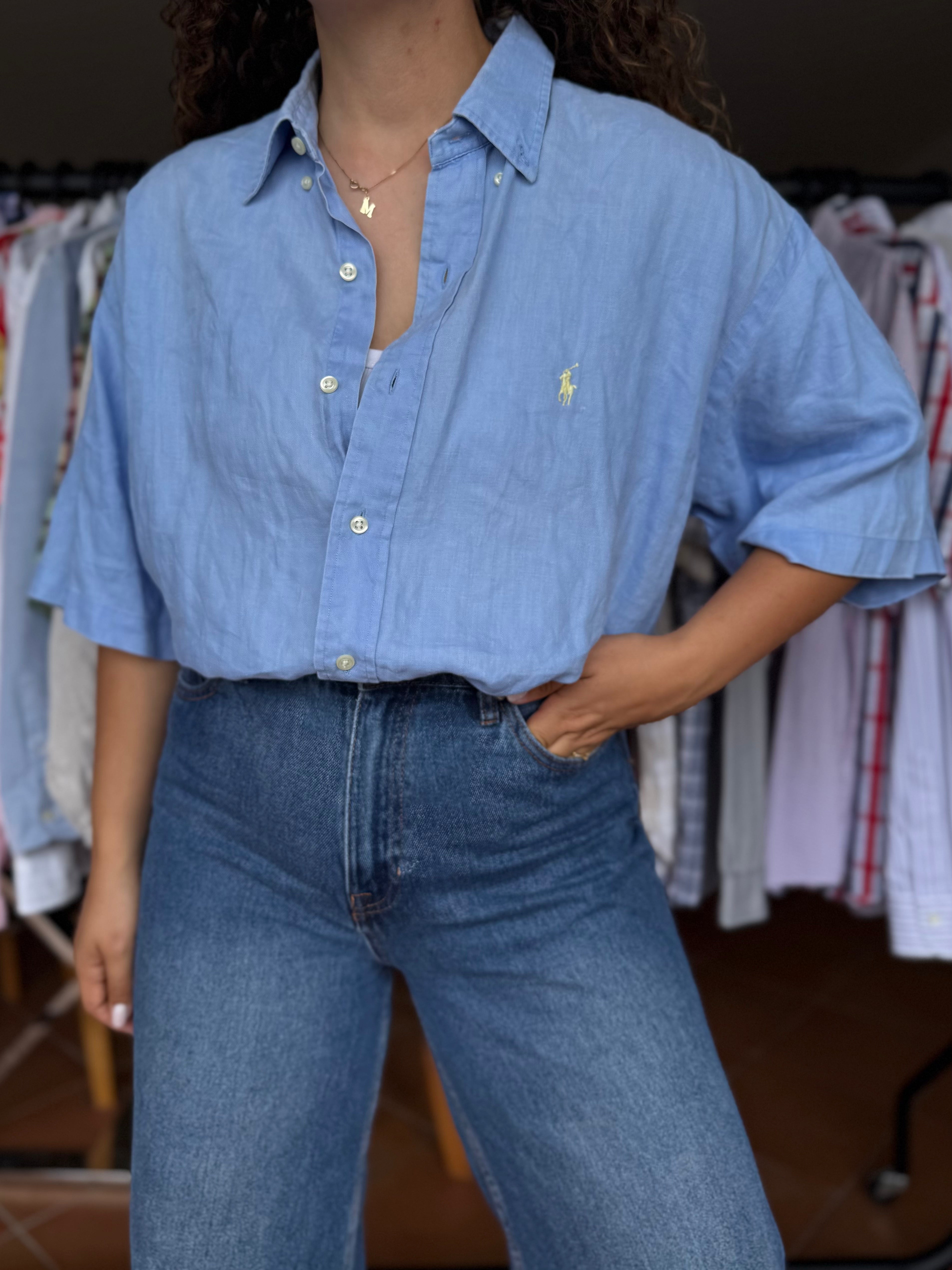 Camisa Polo Ralph Lauren 100% Linho - Tamanho L