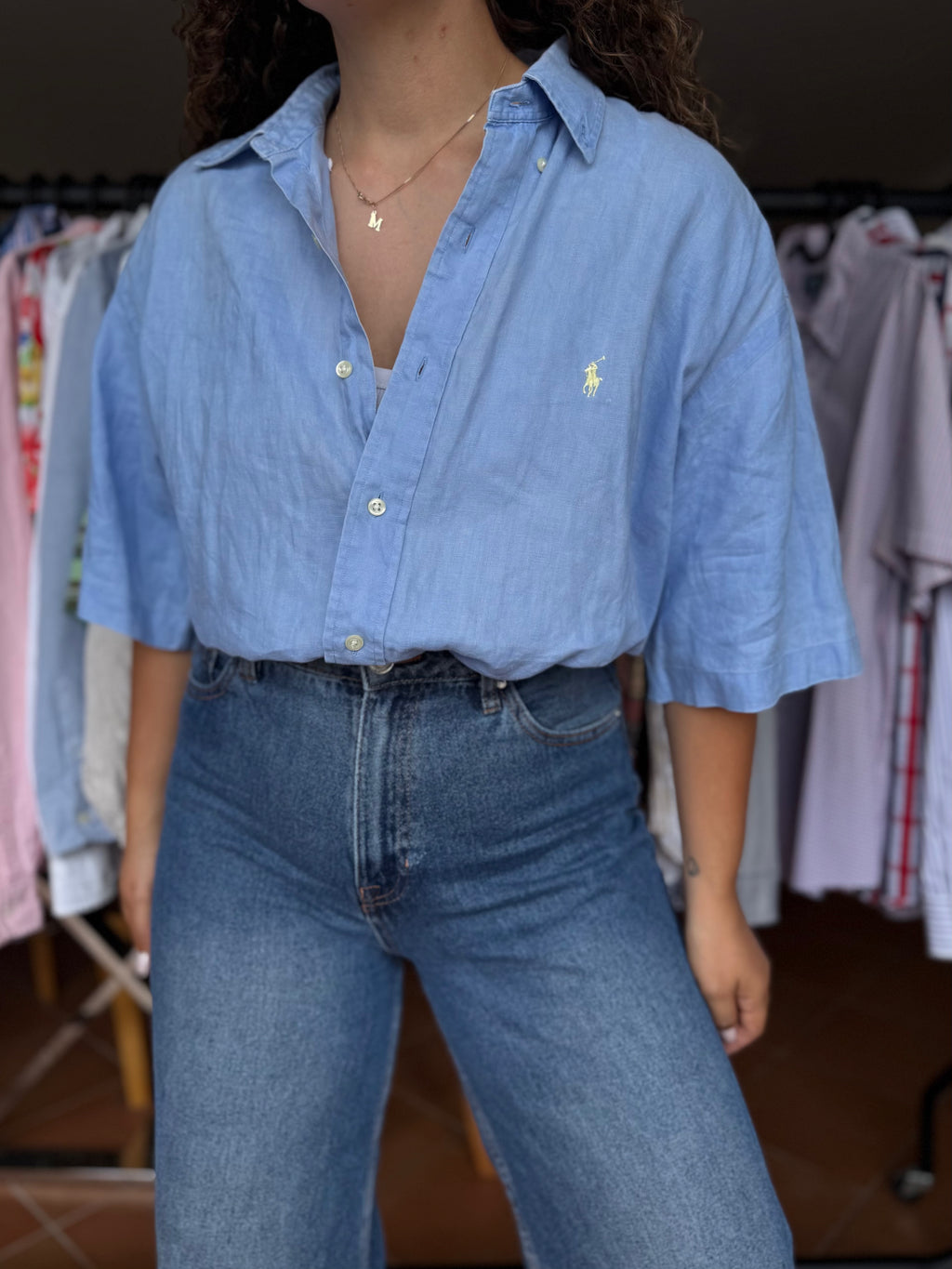 Camisa Polo Ralph Lauren 100% Linho - Tamanho L