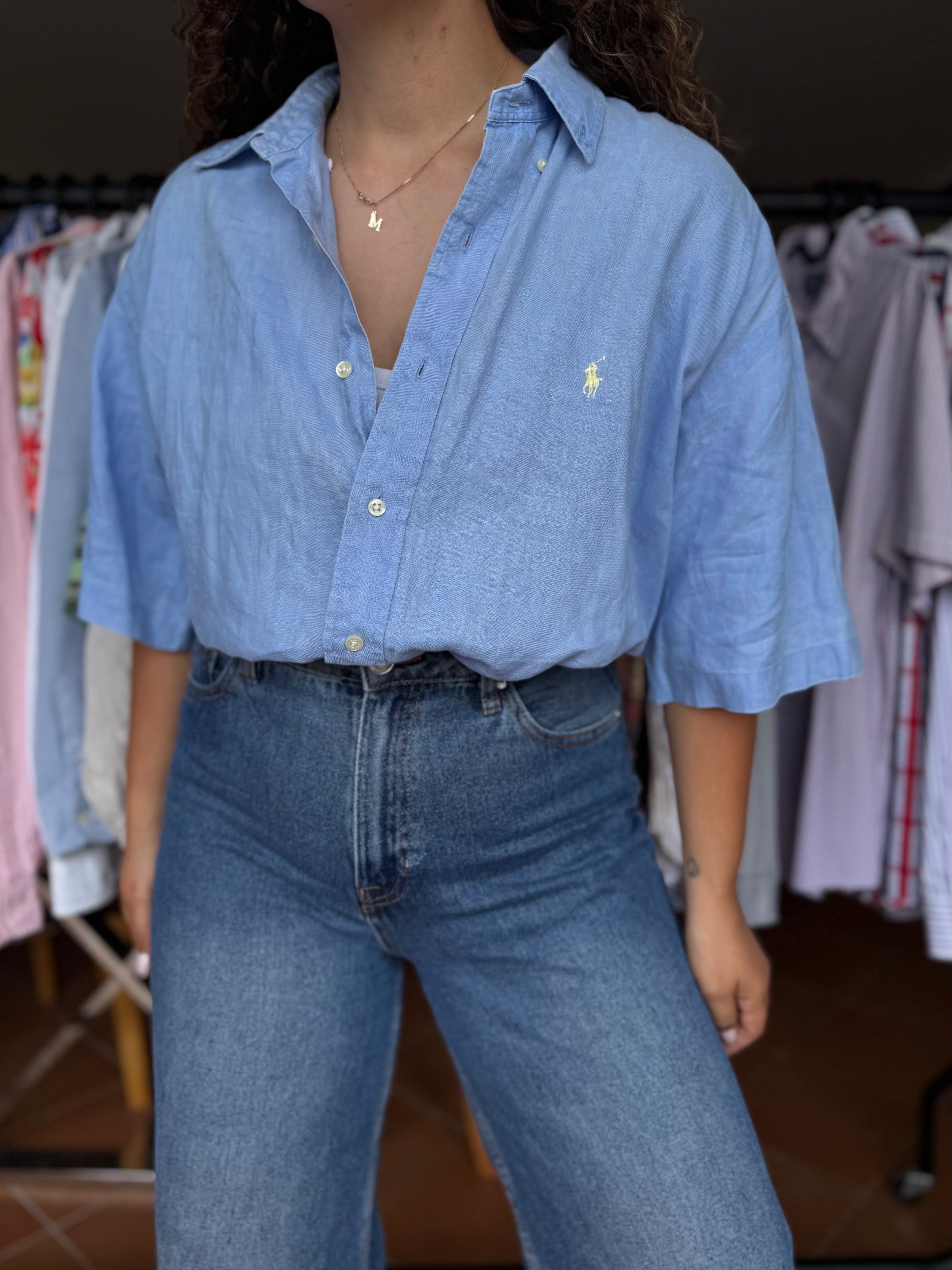 Camisa Polo Ralph Lauren 100% Linho - Tamanho L