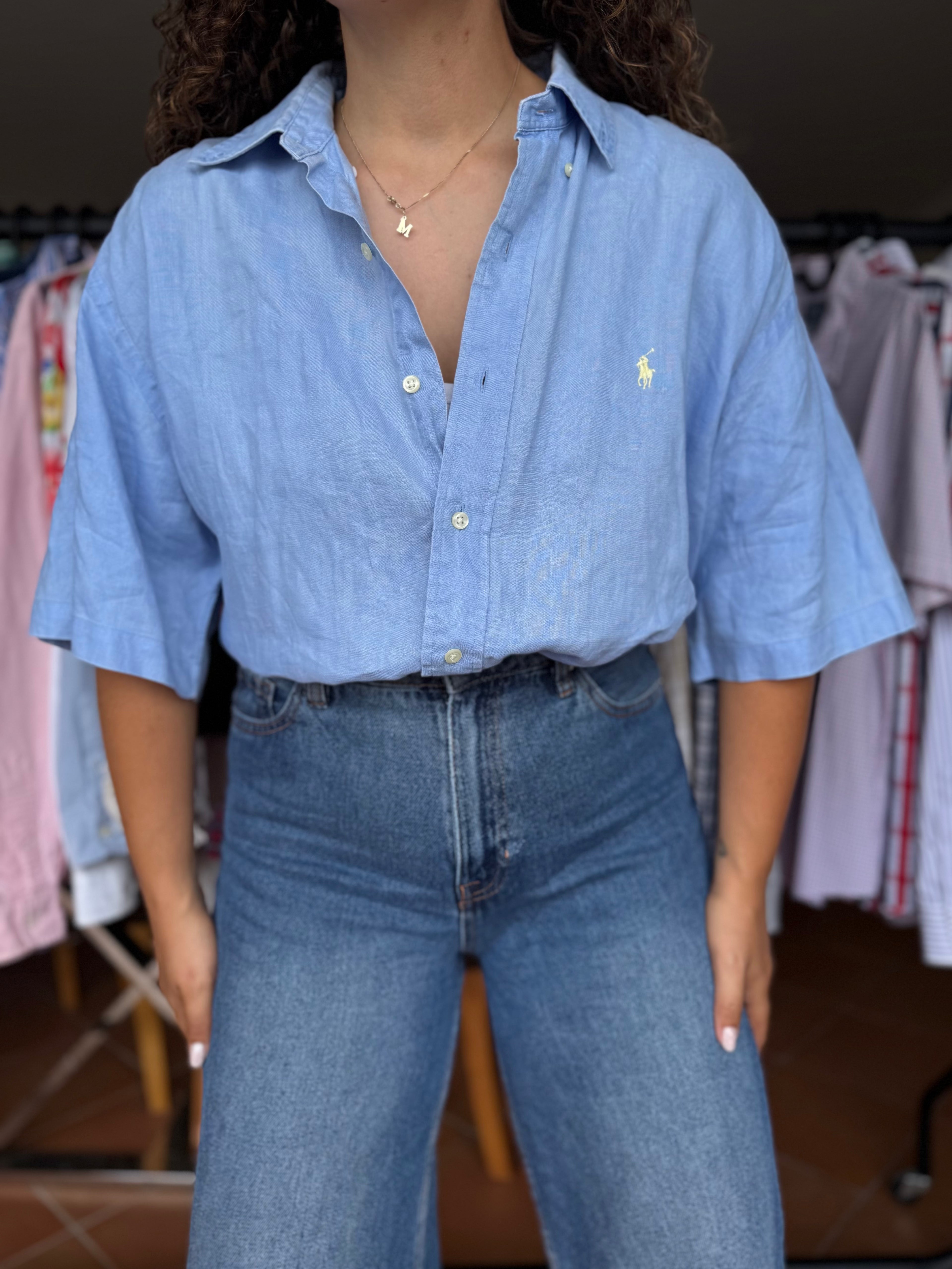 Camisa Polo Ralph Lauren 100% Linho - Tamanho L