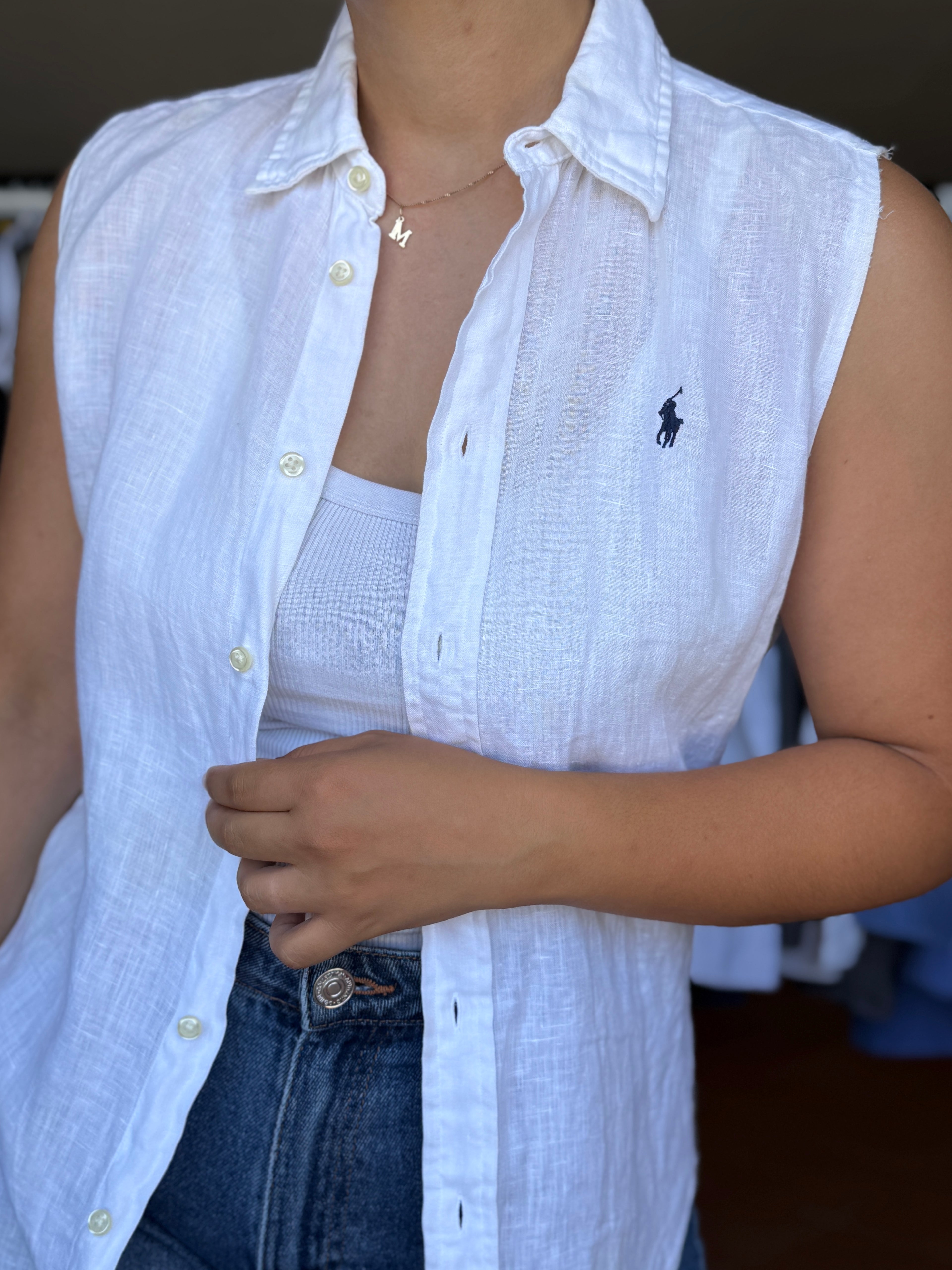 Camisa Polo Ralph Lauren 100% Linho - Tamanho S