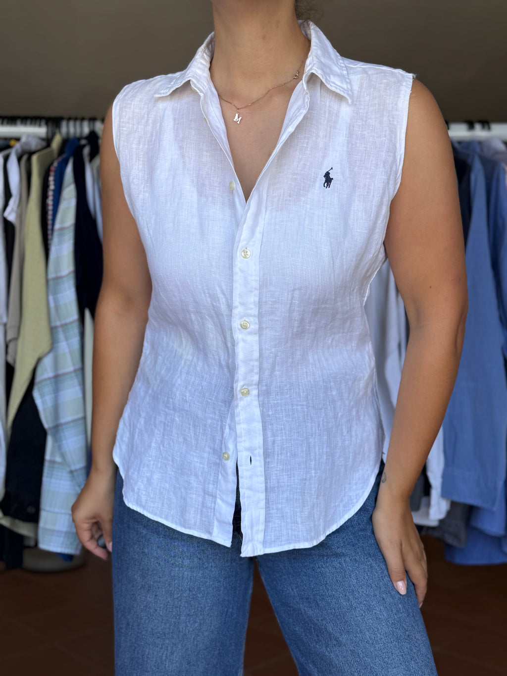 Camisa Polo Ralph Lauren 100% Linho - Tamanho S