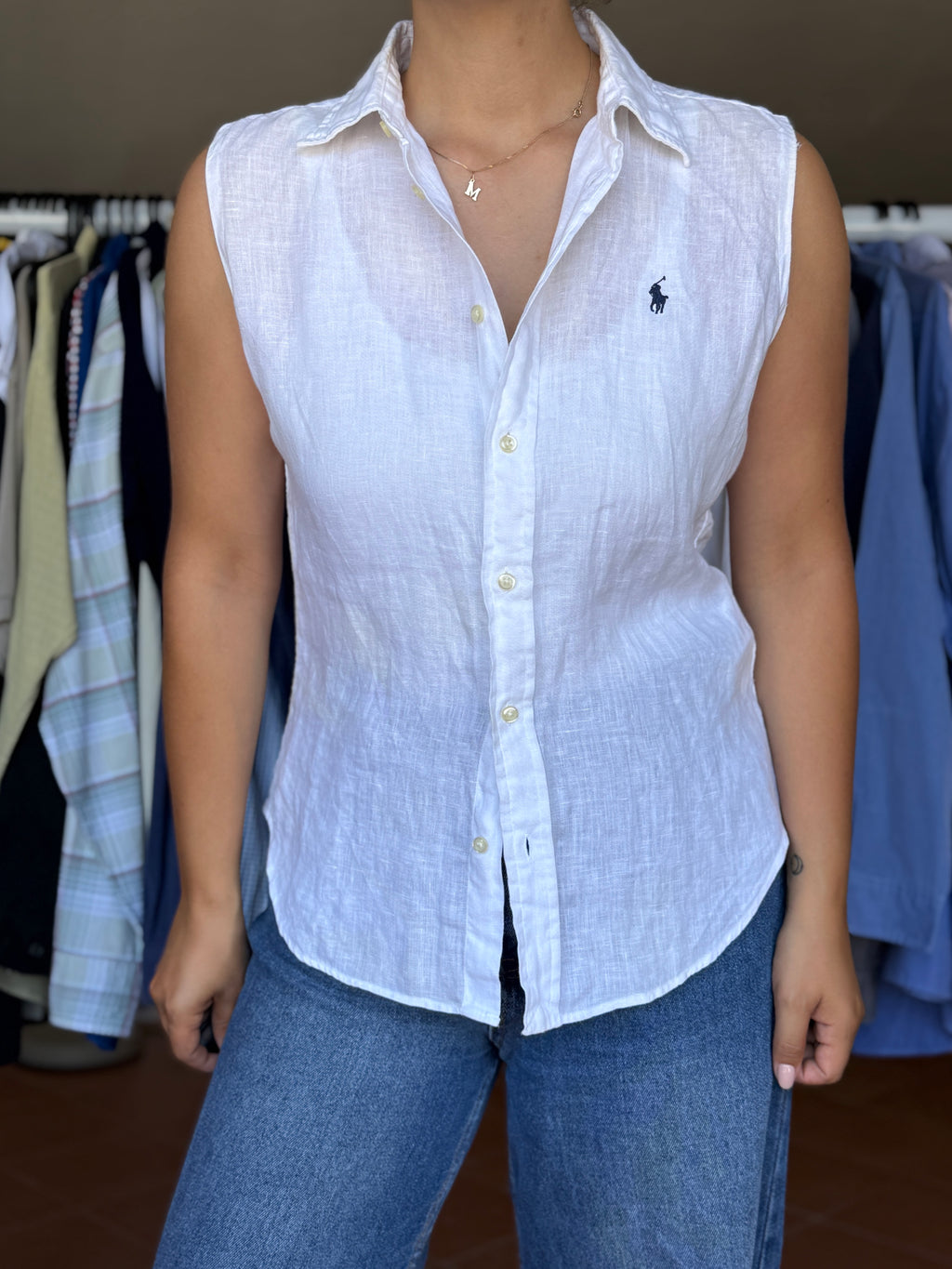 Camisa Polo Ralph Lauren 100% Linho - Tamanho S