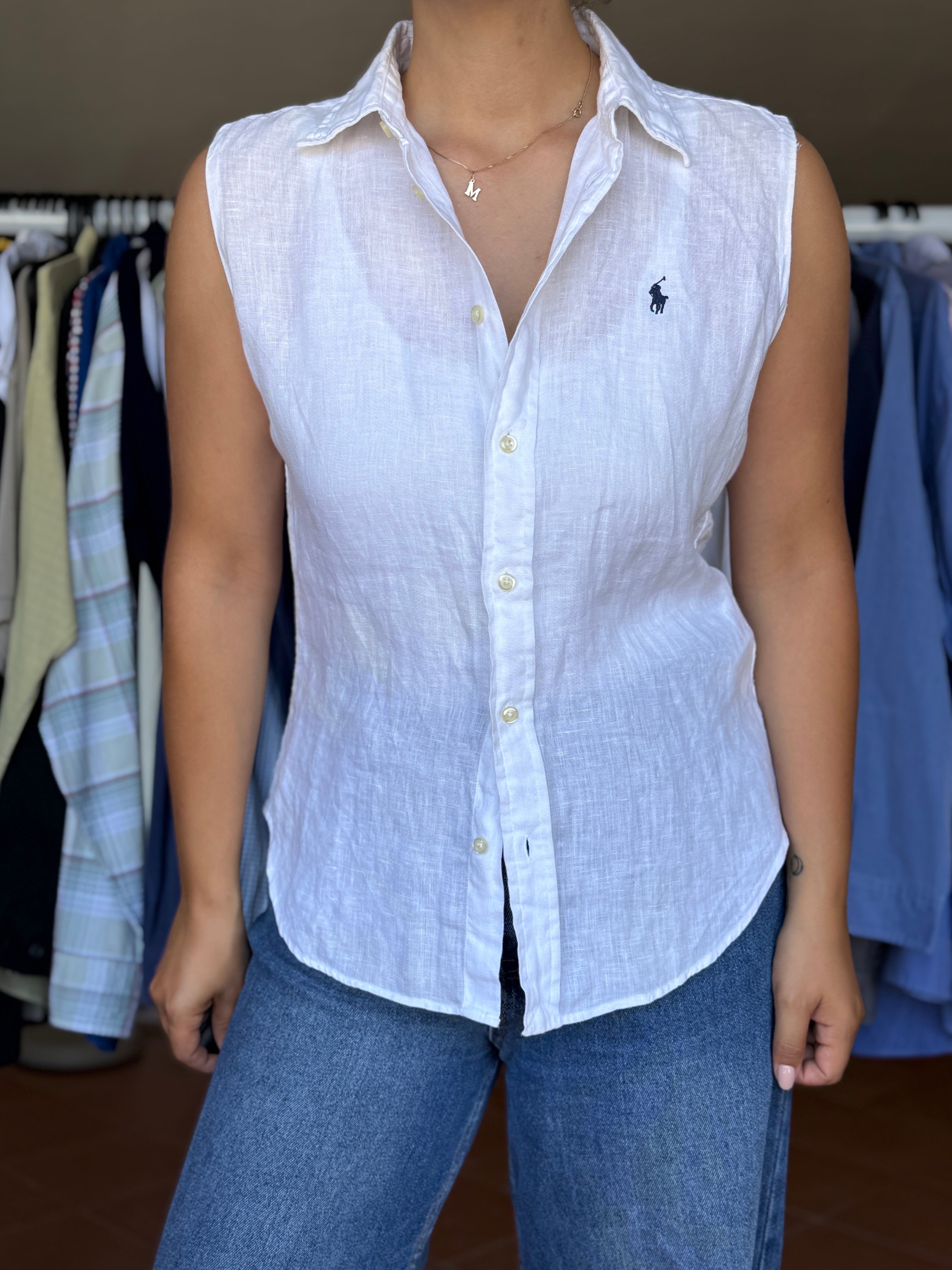 Camisa Polo Ralph Lauren 100% Linho - Tamanho S