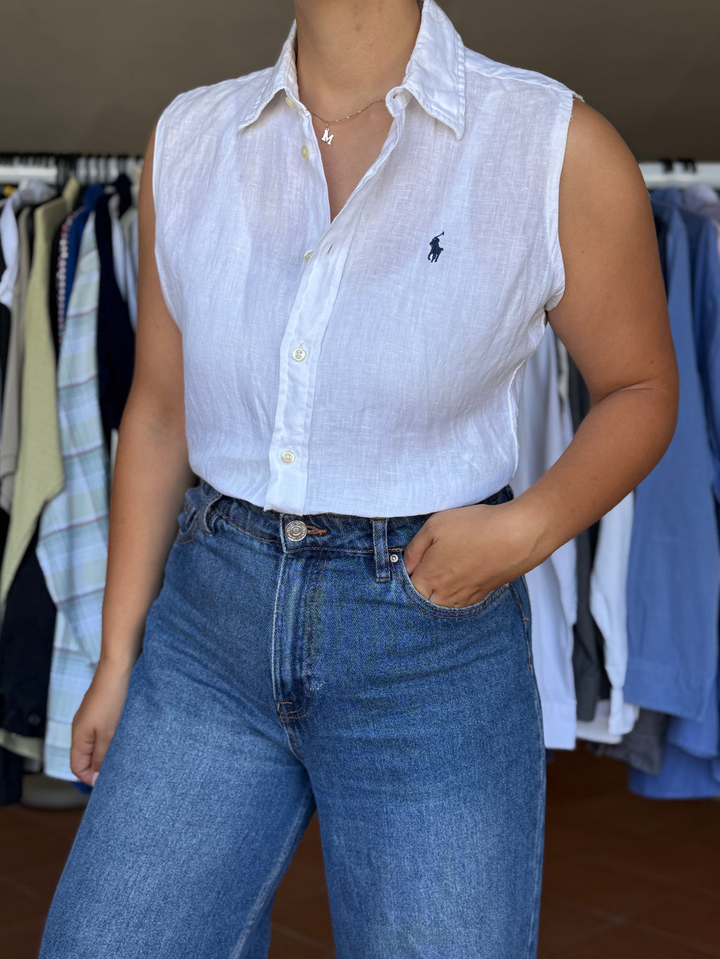 Camisa Polo Ralph Lauren 100% Linho - Tamanho S