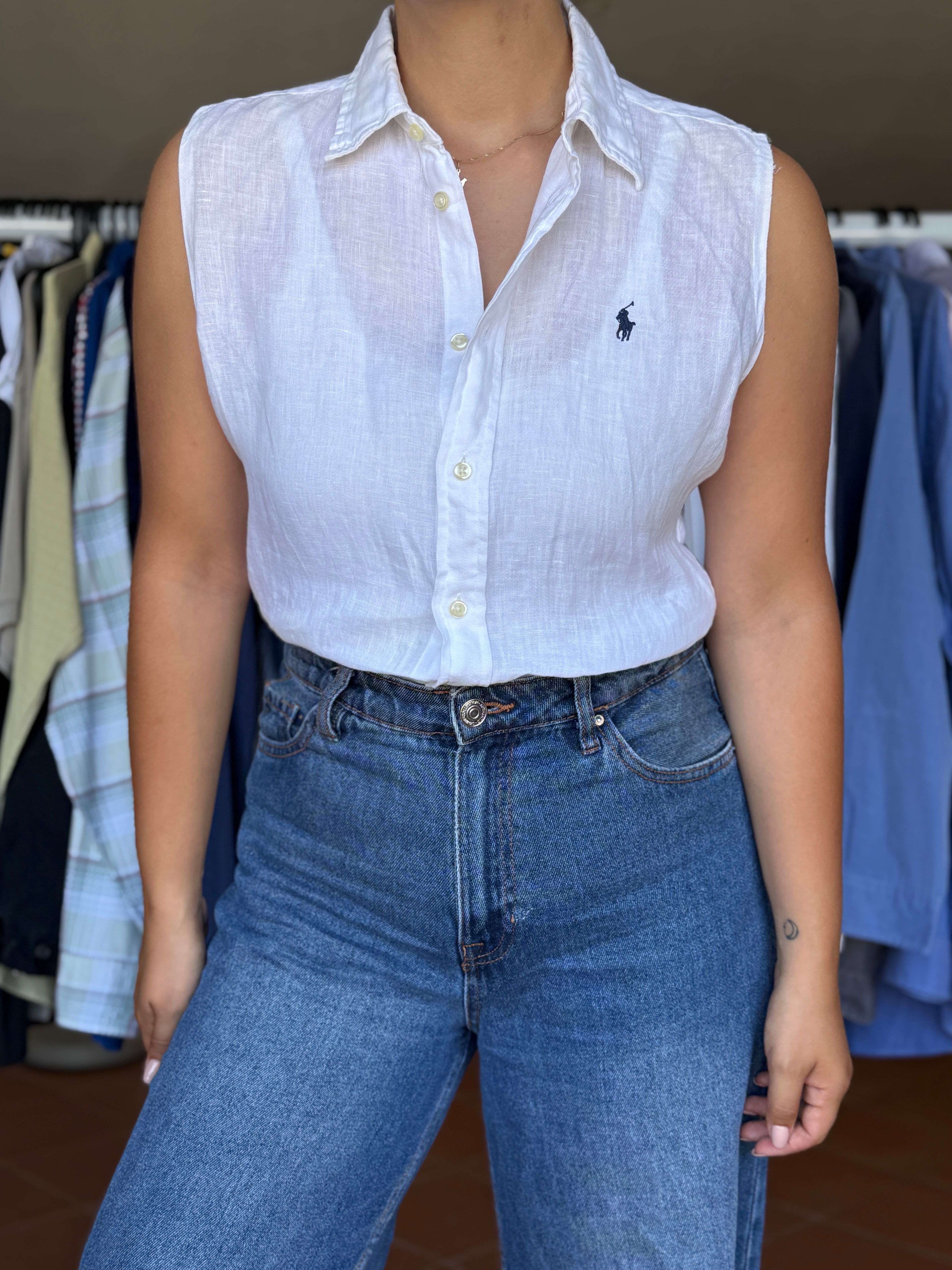Camisa Polo Ralph Lauren 100% Linho - Tamanho S