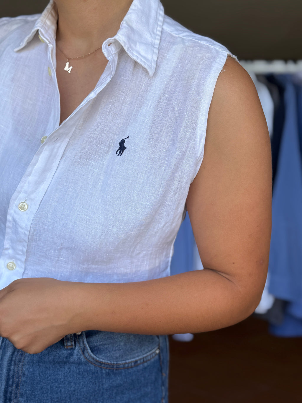 Camisa Polo Ralph Lauren 100% Linho - Tamanho S