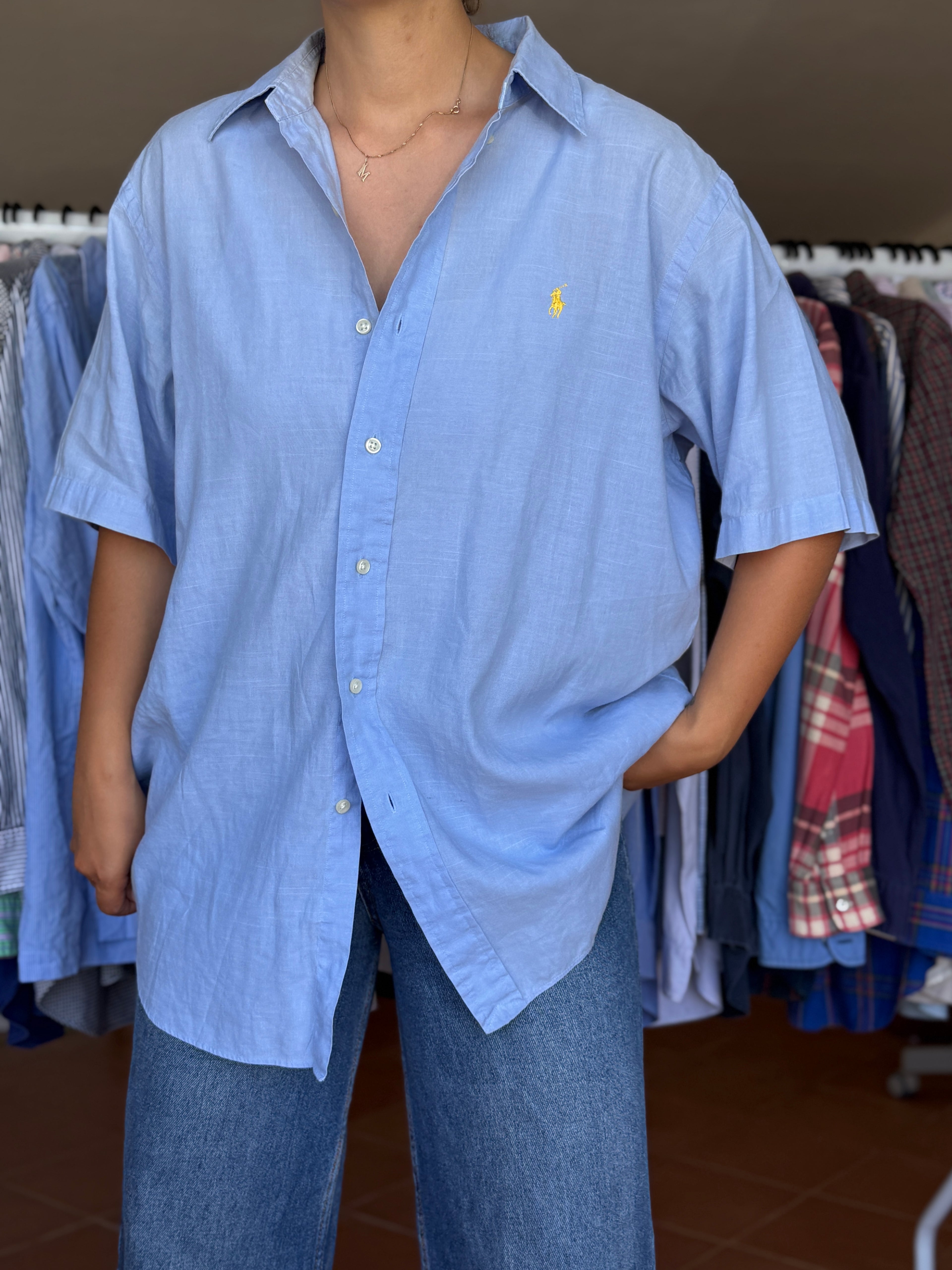 Camisa Ralph Lauren 59% Linho 41% Algodão - Tamanho L