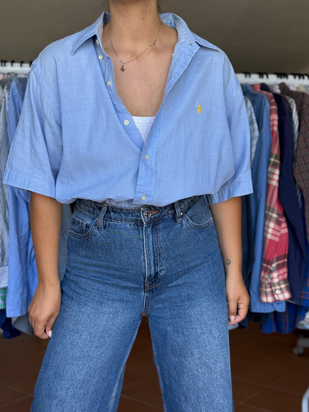 Camisa Ralph Lauren 59% Linho 41% Algodão - Tamanho L