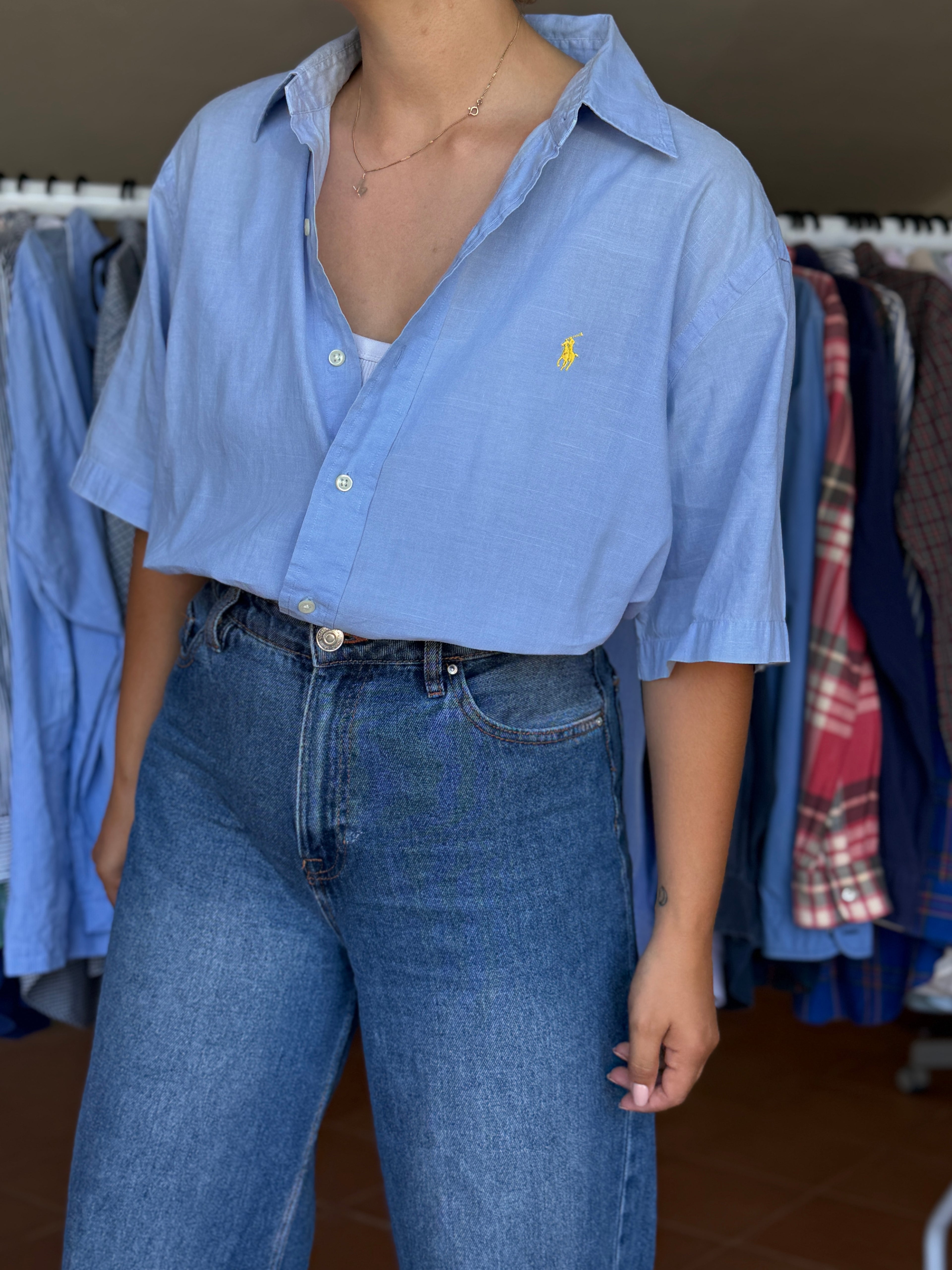 Camisa Ralph Lauren 59% Linho 41% Algodão - Tamanho L