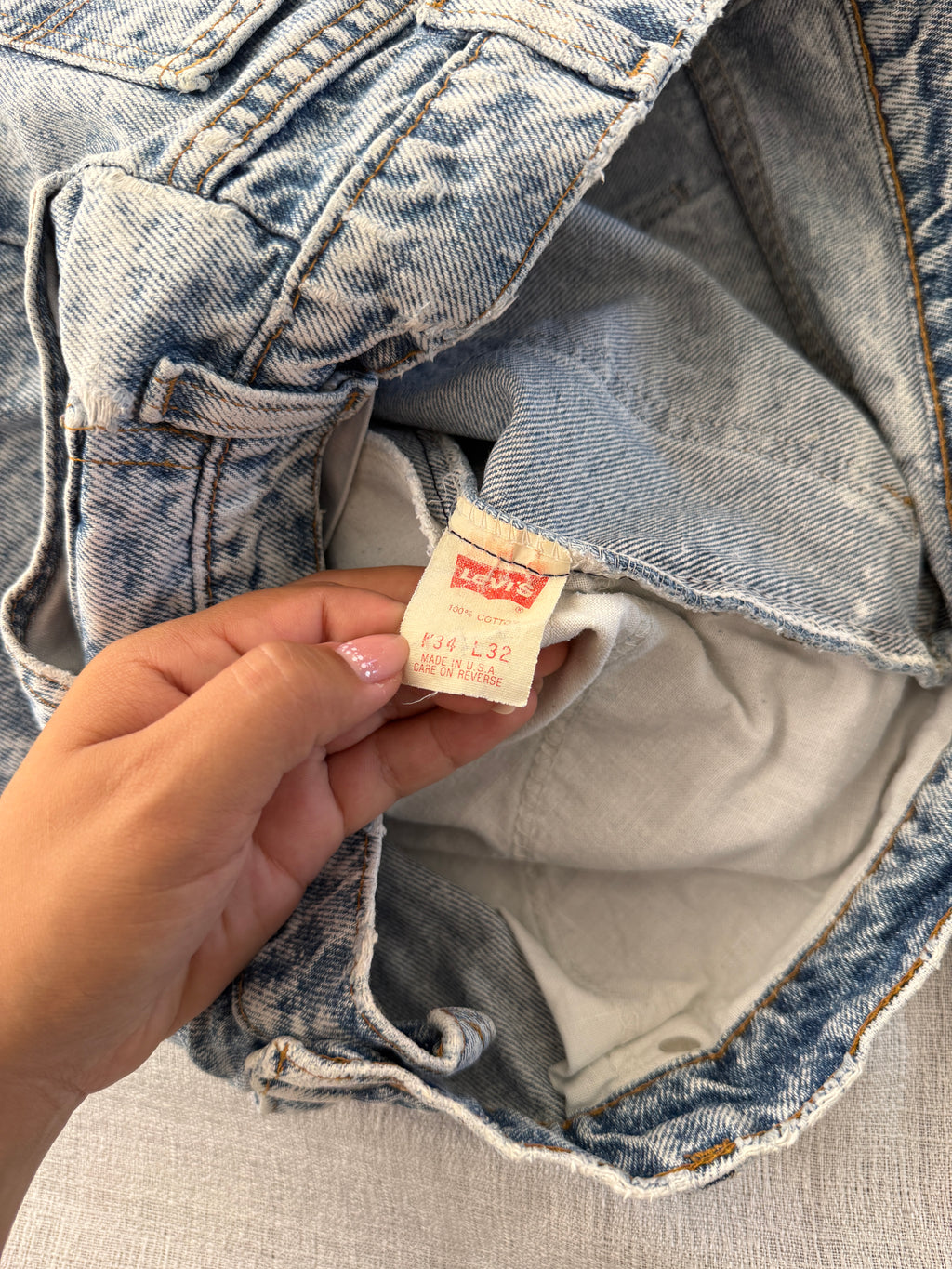Calções Vintage Levi's orange tab W34