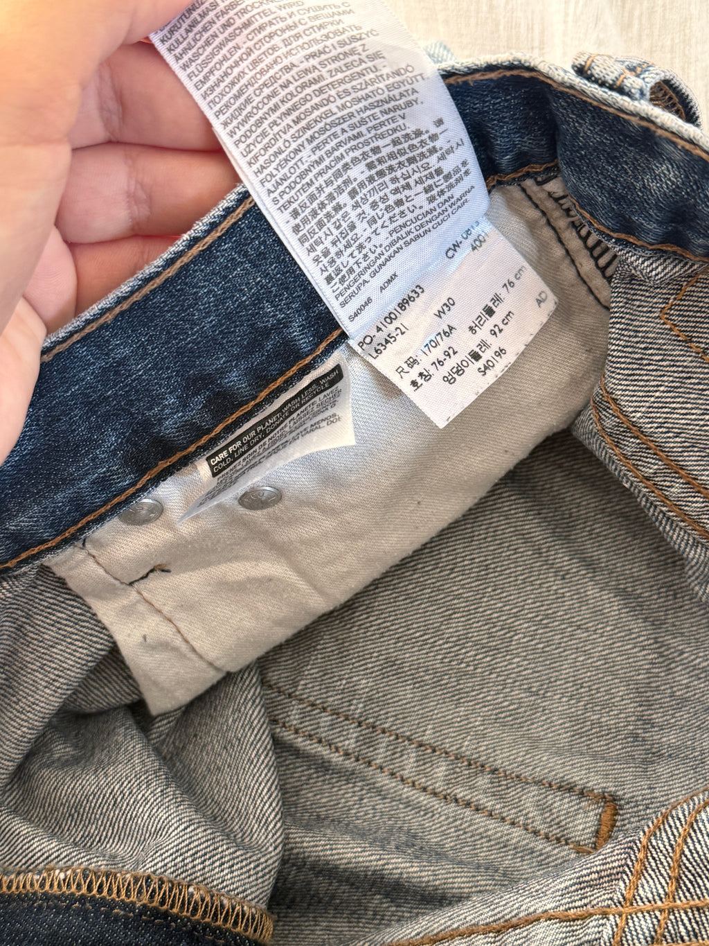 Calções Vintage Levi's 569 W30