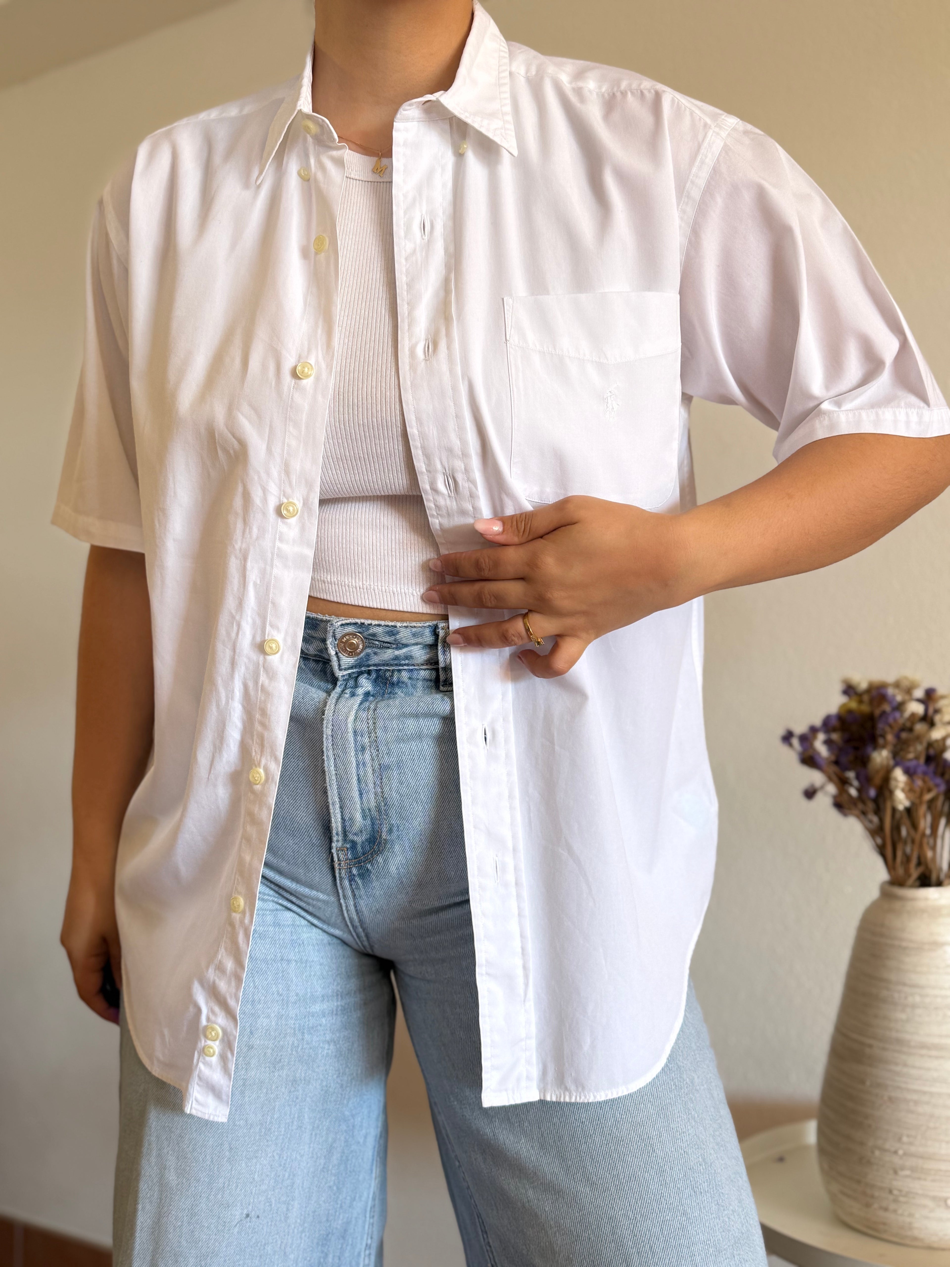 Camisa Polo Ralph Lauren White Essential