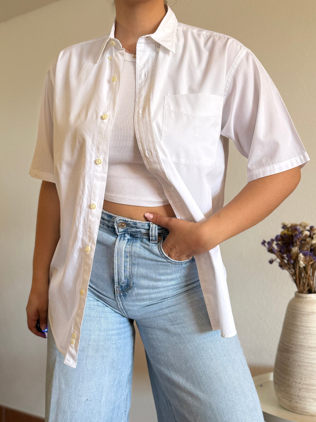 Camisa Polo Ralph Lauren White Essential