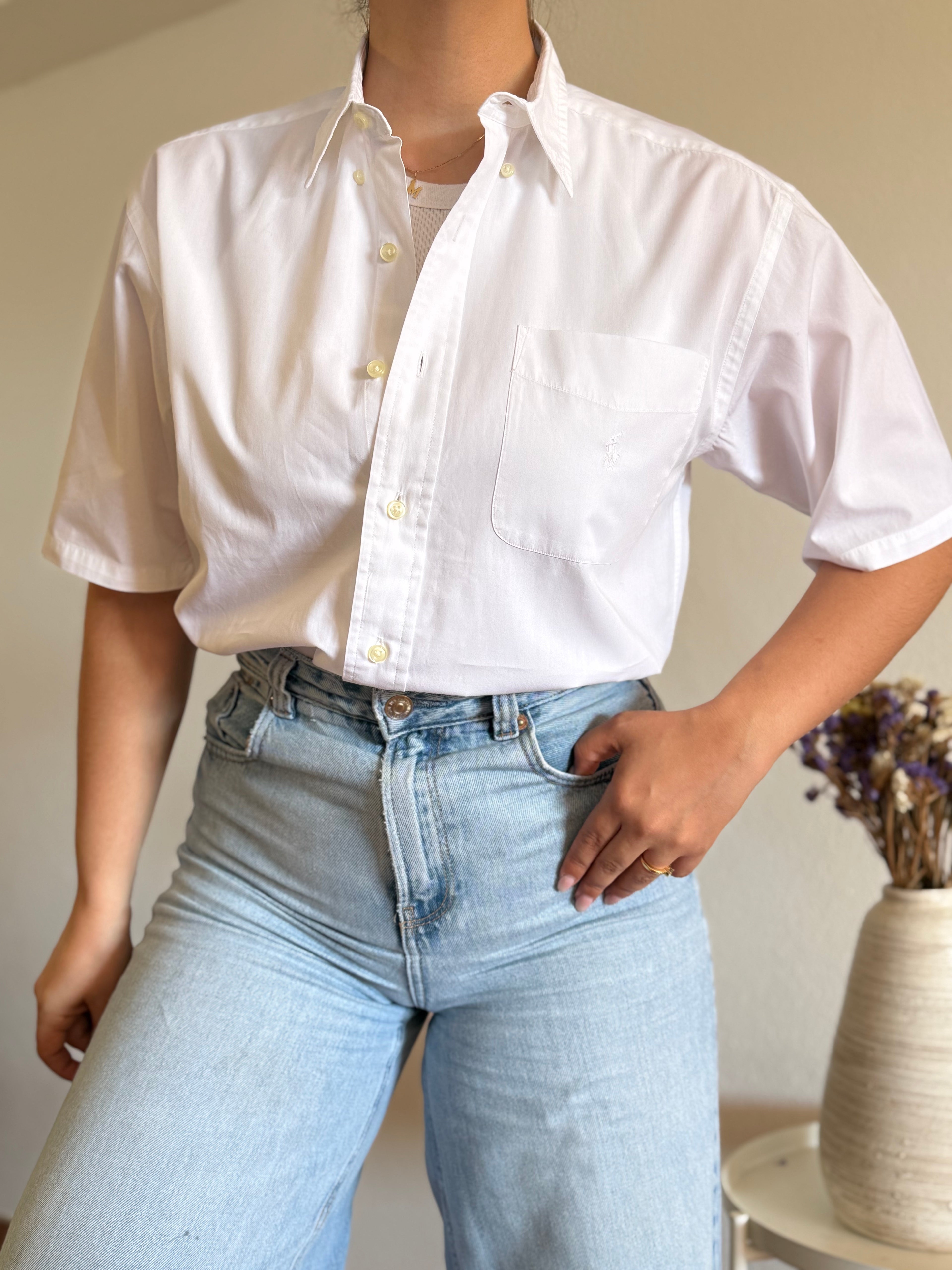 Camisa Polo Ralph Lauren White Essential