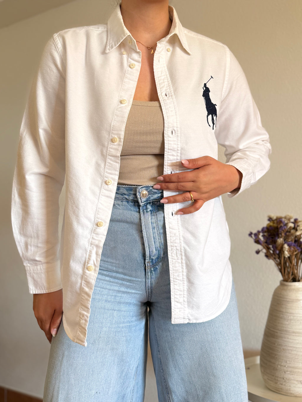 Camisa Ralph Lauren Big Pony White – Vintage Youth (Fits S-XS Adult)