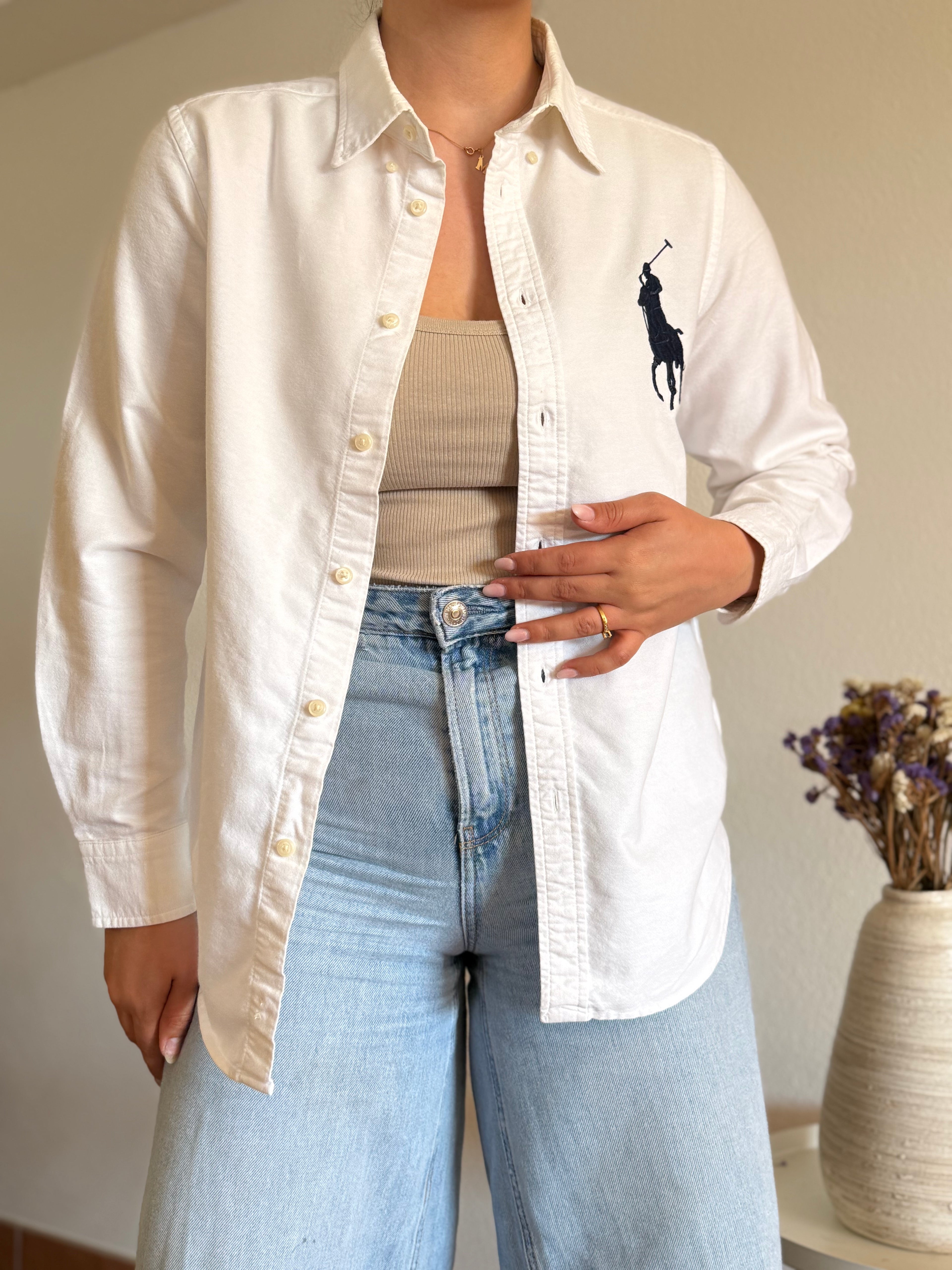 Camisa Ralph Lauren Big Pony White – Vintage Youth (Fits S-XS Adult)