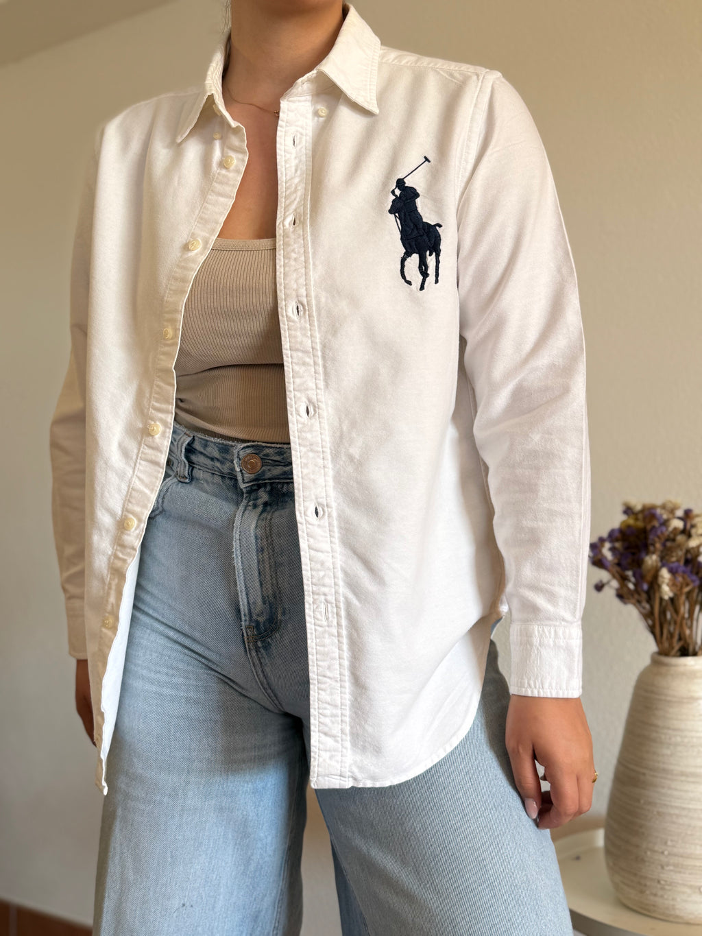 Camisa Ralph Lauren Big Pony White – Vintage Youth (Fits S-XS Adult)