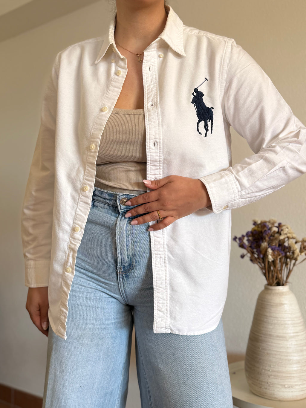 Camisa Ralph Lauren Big Pony White – Vintage Youth (Fits S-XS Adult)