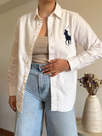 Camisa Ralph Lauren Big Pony White – Vintage Youth (Fits S-XS Adult)