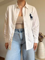 Camisa Ralph Lauren Big Pony White – Vintage Youth (Fits S-XS Adult)