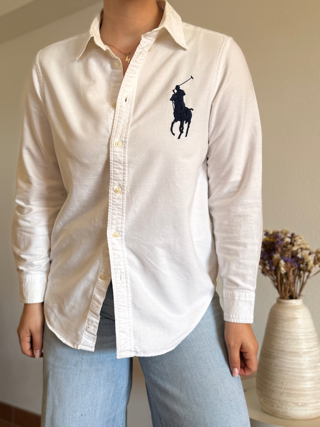 Camisa Ralph Lauren Big Pony White – Vintage Youth (Fits S-XS Adult)