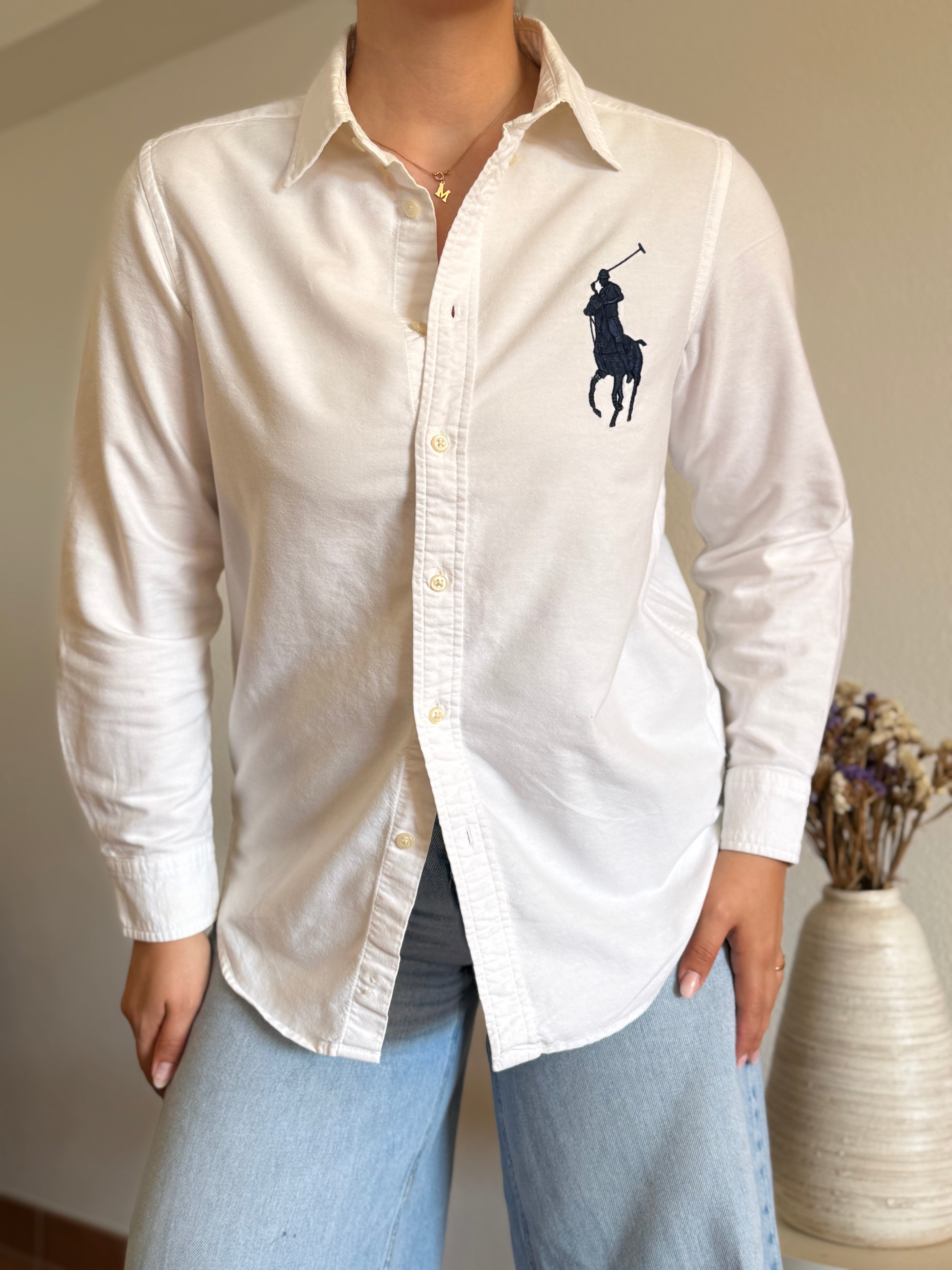 Camisa Ralph Lauren Big Pony White – Vintage Youth (Fits S-XS Adult)