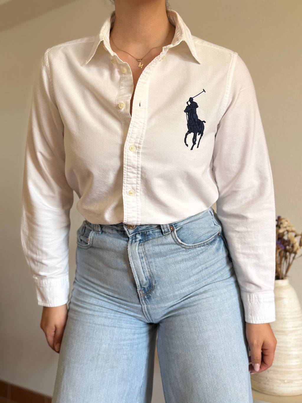 Camisa Ralph Lauren Big Pony White – Vintage Youth (Fits S-XS Adult)