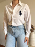 Camisa Ralph Lauren Big Pony White – Vintage Youth (Fits S-XS Adult)
