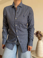 Camisa Polo Ralph Lauren Blue Plaid – Custom Fit (Vintage)