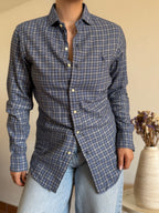 Camisa Polo Ralph Lauren Blue Plaid – Custom Fit (Vintage)