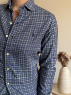 Camisa Polo Ralph Lauren Blue Plaid – Custom Fit (Vintage)