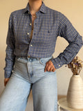 Camisa Polo Ralph Lauren Blue Plaid – Custom Fit (Vintage)